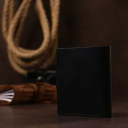 Матове чоловіче портмоне з натуральної шкіри Shvigel 16495 чорне - мініатюра 7