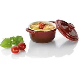 Форма для запікання Kela Malin керамічна з кришкою 14х9.5 см червона (11839) - мініатюра 2