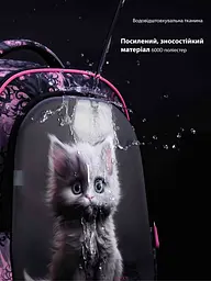 Шкільний рюкзак з ортопедичною спинкою School Standard для дівчинки 475 гр 17,5 літрів Сірий з рожевим - мініатюра 8