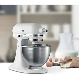Планетарний міксер KitchenAid Classic 5K45SSEWH White [126225] - мініатюра 4