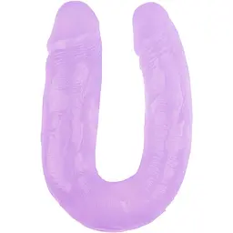 Двосторонній фалоімітатор Hi-Rubber Born To Create Pleasure 14 Inch 43 см фіолетовий