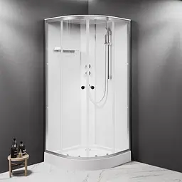 Душовий бокс AM.PM X-Joy 90x90 1/4 кола прозоре скло хром матовий W94C-401-090MT - мініатюра 2