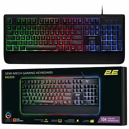 Клавіатура мембранна ігрова з підсвіткою 2E GAMING KG325 Black, 104key, USB-A, EN/UA/RU, LED - мініатюра 7