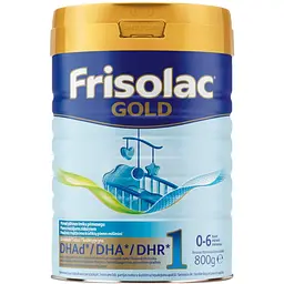 Дитяча суха молочна суміш Frisolac Gold 1 від народження до 6 місяців 800 г