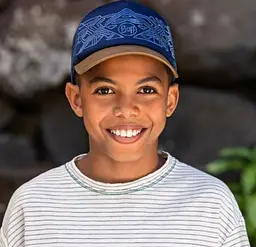 Кепка Buff Kids Trucker Cap kasai night blue Коричневий-Синій - мініатюра 5