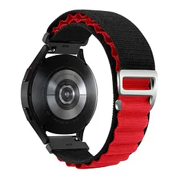 Ремінець для Xiaomi Amazfit GTR 33 pro - чорний Watchbands NormalCloth Wave ширина кріплення 22мм нейлоновий (W22-9WB09675557) - мініатюра 2