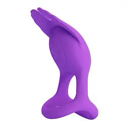 Віброкільце Pretty Love Silas Vibrant Penis Ring 9.5 см фіолетовий - мініатюра 4