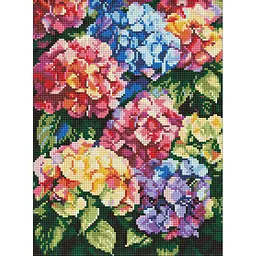 Алмазна мозаїка "Різнокольорові гортензії" art_selena_ua Ideyka AMO8154, 30x40см