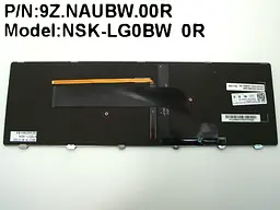 Клавіатура для DELL Inspiron 15-7000, 7537 Series (RU Silver з рамкою та підсвічуванням). Оригінал. - мініатюра 2
