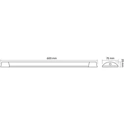 LED свiтильник лiнiйний Titanum 18 W 0.6 М 6500 K (TL-BN-18066) - мініатюра 5