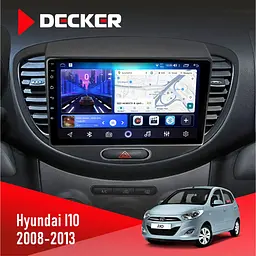 Штатна магнітола Hyundai i10 2008-2013 Decker D9-006 4x64, 4G Decker (НФ-00004289)