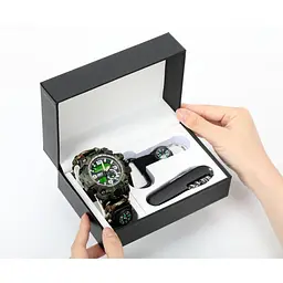 Чоловічий наручний годинник Besta Box Military Set з компасом + подарунковий набір - мініатюра 4