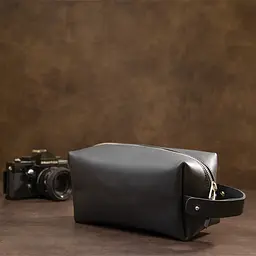 Чоловіча шкіряна косметичка GRANDE PELLE 22х12х10 см acs0018592 - мініатюра 7