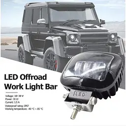 Світлодіодна додаткова LED фара Квадрат 120x100x60 mm / Далекий та ближній / 45W / 15W x 3 / 10-30V / 1 шт. - мініатюра 2