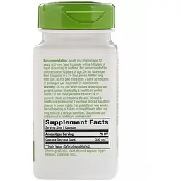 Каскара саграда Nature's Way Cascara Sagrada 350 мг 100 капсул - мініатюра 2