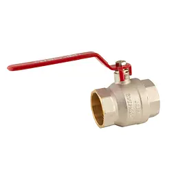 Кран кульовий Koer KR.214 - 2-1/2" FF ГГР (ручка "важіль" червона) KR4950 - мініатюра 2