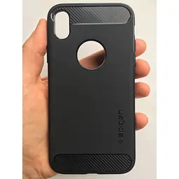 Оригінальний протиударний силіконовий чохол Spigen Rugged Armor Matte Black для iPhone XR (064CS24871) - мініатюра 9