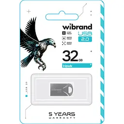 Flash Wibrand USB 2.0 Hawk 32Gb Silver - мініатюра 2