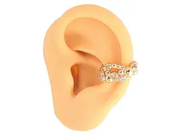 Сережки Xuping моно-кафа позолота 18K "Візерунок з кристалами" 290797 - мініатюра 3