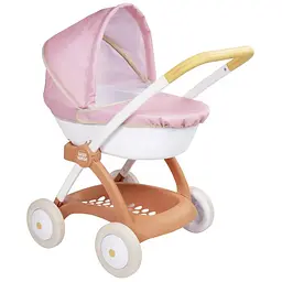 Коляска для ляльок Smoby Baby Nurse Теракотова пудра, люлька з корзиною, 18 міс.+ (7600254124)