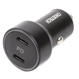 Зарядний пристрій Choetech car 2хUSB-C 40W PD black (С0054-BK) - мініатюра 2