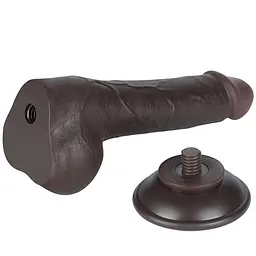 Фалоімітатор Lovetoy Sliding-Skin Dual Layer Dong 7.5'' 19.5 см (чорний) - мініатюра 2