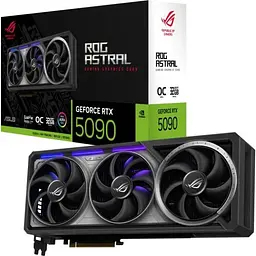 Відеокарта GeForce RTX 5090, Asus, ROG Astral OC, 32Gb GDDR7, 512-bit, 2xHDMI/3xDP, 2610/28000 MHz, 16-pin
