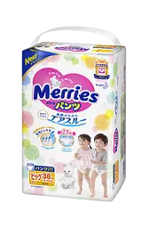 Підгузки-трусики Merries 5 (12-22 кг), 38 шт. - мініатюра 2