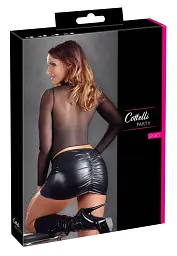 Міні-спідниця Cottelli Party Skirt, L (чорний)