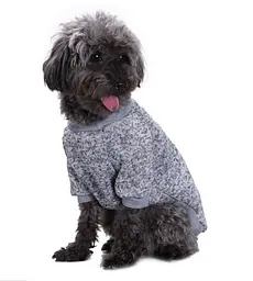Кофта для собак та котів EcoToys Grey XS ряба сіра A: 20 см B: 31 см C: 19 см 7074 - мініатюра 3
