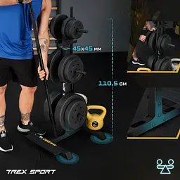 Стійка для дисків та грифів Trex Sport TX-065WR з полицями - мініатюра 16