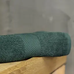 Рушник махровий Ecotton 50 x 80 см темно-зелений (25231) - мініатюра 2