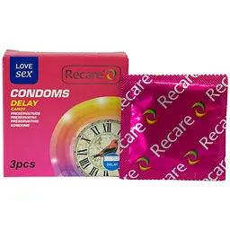 Презервативи Recare Delay Candy 3 шт. пролонгуючі з ароматом цукерок (ROZ6501053500) - мініатюра 2