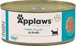 Консерви для котів Applaws Tuna Fillet in Broth з тунцем 156г
