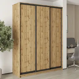 Шафа-купе тридверна MebelStar Стандарт BG 3ДСП 180x45x240 см Дуб тахо (MBS-8640)