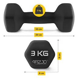 Набір вінілових гантелей 4FIZJO Classic 12 кг зі стійкою (P-5905973403238) - мініатюра 7