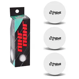 М'ячі для настільного тенісу TT24181White 40 мм, 3 шт