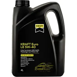 Олива моторна Kraft Euro LE 5W-40, 4 л