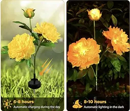 Світильники садові на сонячній батареї Garden Peony Light 2 шт вуличні - мініатюра 4