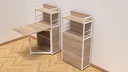 Стіл книжка з етажеркою Практик 1 Ferrum-decor 1200x640x990 Білий метал ДСП Дуб Сонома 16 мм (FRD-104621) - мініатюра 5