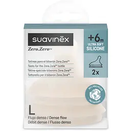 Соска Suavinex Zero антиколікова інтенсивний потік +6 місяців 2 шт. нюдова (308680) - мініатюра 2