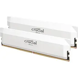Пам'ять для настільних комп'ютерів Crucial 32 GB (2x16GB) DDR5 6000 MHz Pro Overclocking White (CP2K16G60C36U5W) - мініатюра 2