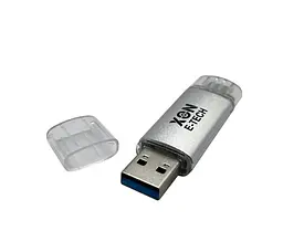 Флеш-накопичувач XON FlashDrive DuoConnect 128GB (USB 3.0 + USB Type-C) Сірий (FX3DX128MS 7607) - мініатюра 6