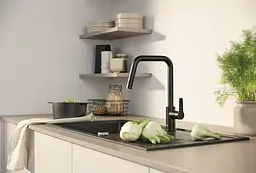 Змішувач для кухні Grohe QuickFix Start 306312430 Чорний матовий - мініатюра 9