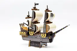 Дерев'яний 3D конструктор "Піратський корабель" Puz-00928 р. 34 x 27 x 9см PuzzleOk - мініатюра 5