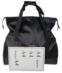 Сумка дорожня саквояж Wallaby 25 л 48×30×20 см Чорна - мініатюра 10