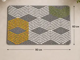 Стильний та практичний килимок для ванної кімнати 60×90 см зі кашеміру — м’який, антиковзкий, вологопоглинаючий KT9000023 - мініатюра 3