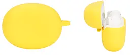 Чохол-накладка DK Silicone Candy Friendly з карабіном для Oppo Enco Free 2/2i (yellow) - мініатюра 2