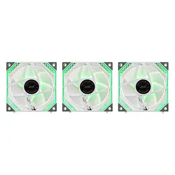 2E Gaming Корпусний вентилятор Air Cool ACF120MB-ARGB, 3x120мм, 2000rpm, 4pin PWM +5VARGB, 20.5dBa, білий - мініатюра 6