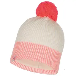 Дитяча шапка Buff Junior Knitted & Polar Hat Audny Білий-Рожевий
